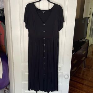 black midi dress